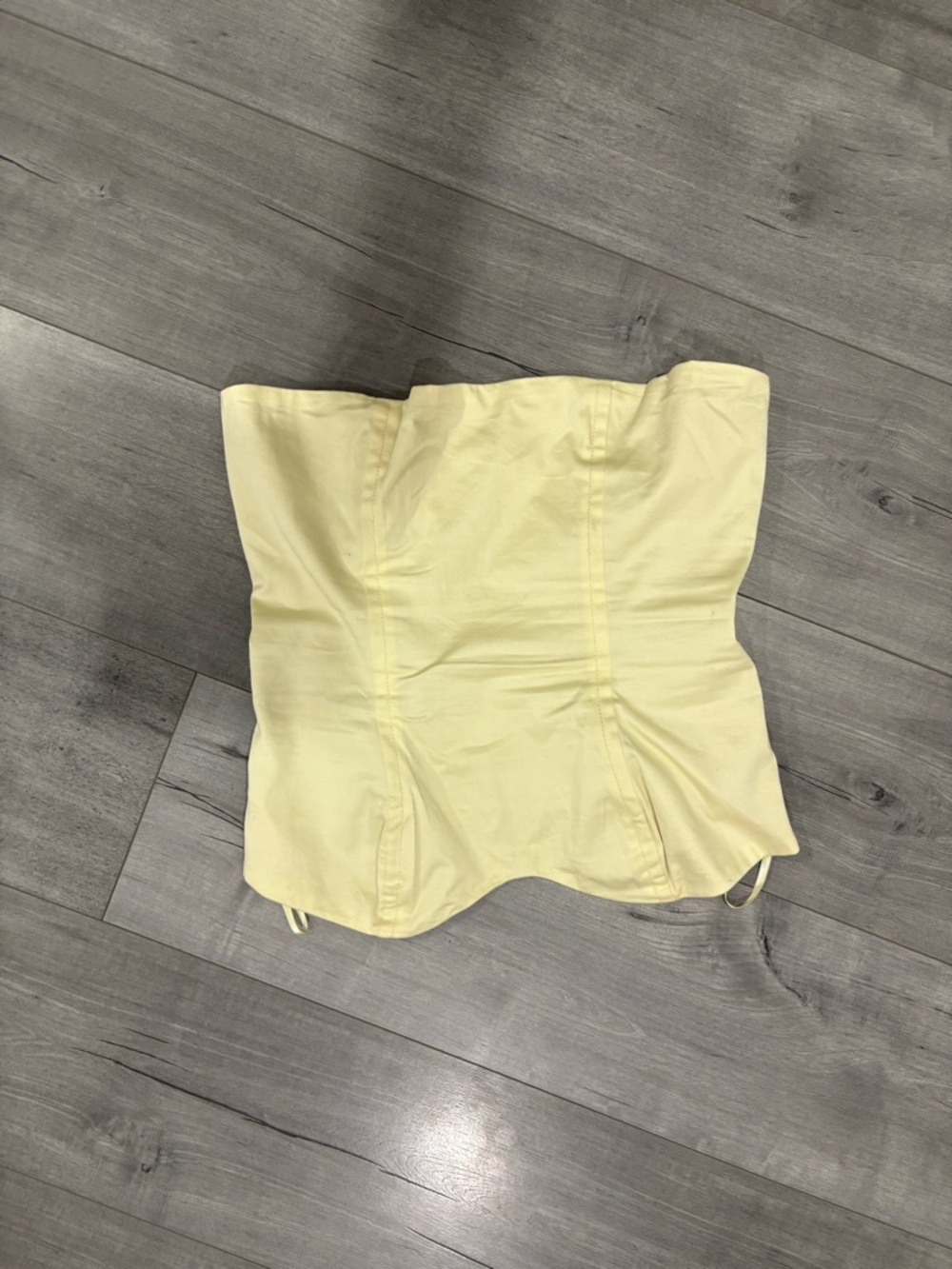 Strapless Light Yellow Corset Top
